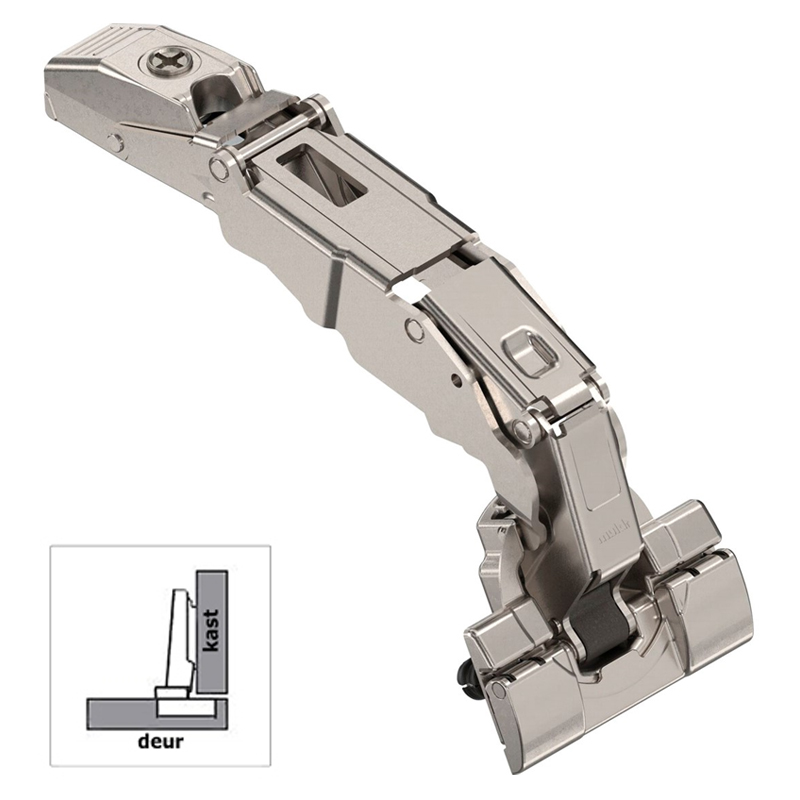 Blum keukenkastscharnier Clip Inserta met veer nikkel 155º rechte arm