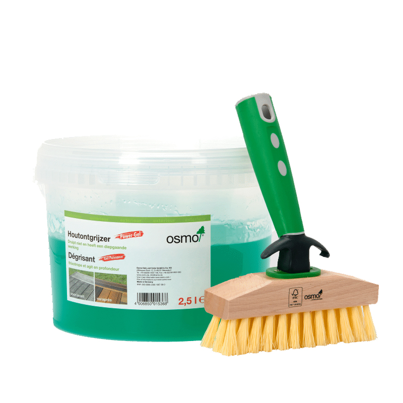Osmo hout ontgrijzer Power Gel 2500 ml met borstel