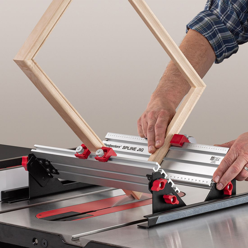 Woodpeckers Spline Jig voor frees- en cirkelzaagtafel