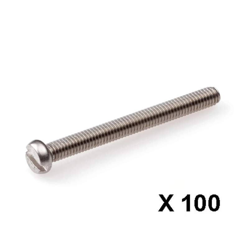 Metaalschroef RVS-A2 cilinderkop plat DIN84 M6 x 50 mm