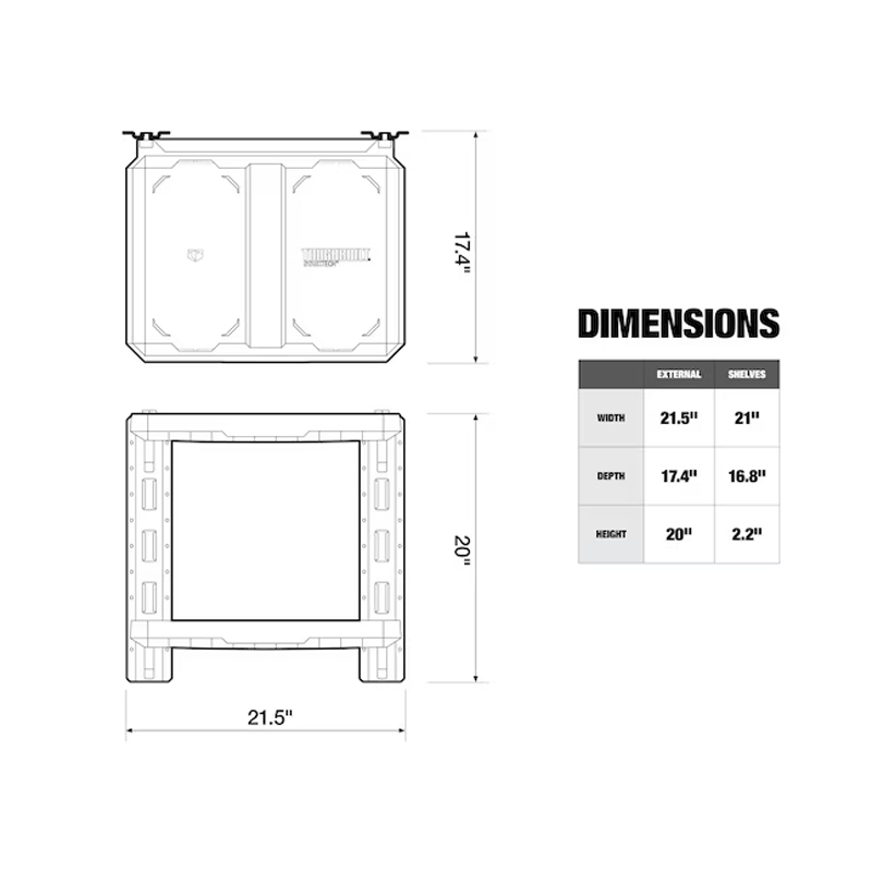 ToughBuilt TB-B1S3-M-20 StackTech 2-shelf system