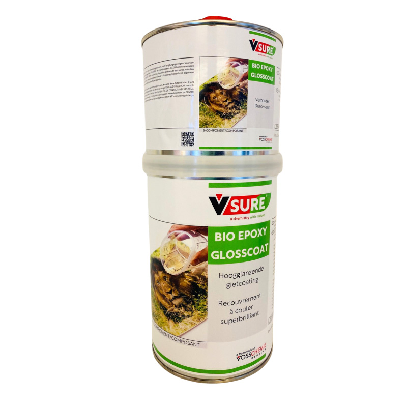 Epoxy Bio glosscoat gietcoating 2 componenten 1 liter