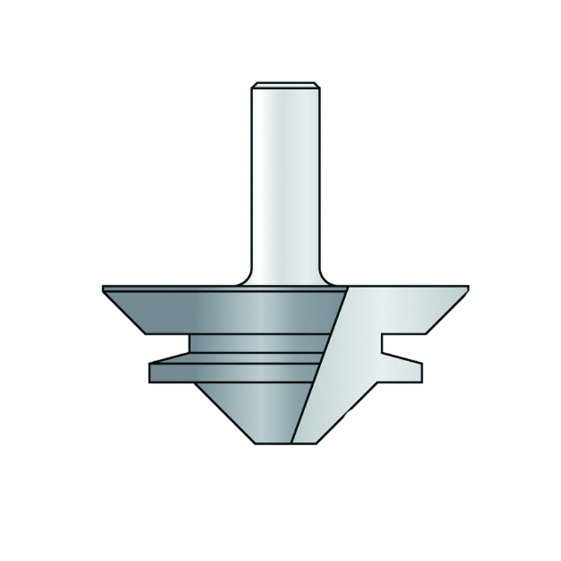 Hm 191-8 verlijmfrees Ø 45 x 20 x 58 mm hoek 45° (schacht 8 mm)