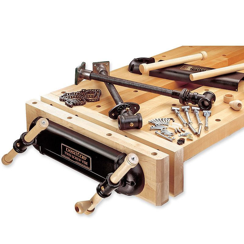 Veritas Twin Screw werkbankspindel met 2 kettinggekoppelde spindels