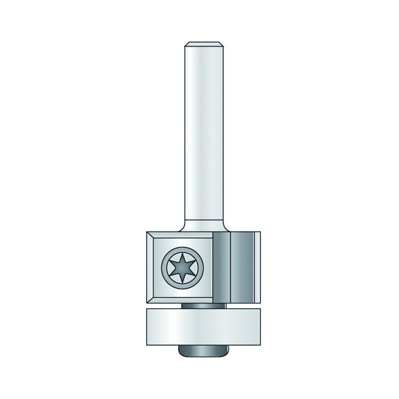Hm 204-6 kantfrees Ø 19 x 12 mm met wisselmessen (schacht 6 mm)