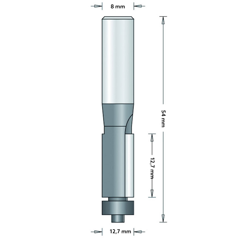 Hm Amaxx Economy 616-8 kantenfrees Ø 12,7 x 12,7 mm (schacht 8 mm)