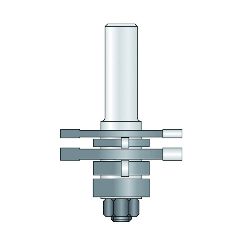 Hm 400-8 groeffreesset Ø 47,6 x 18 mm (schacht 8 mm)