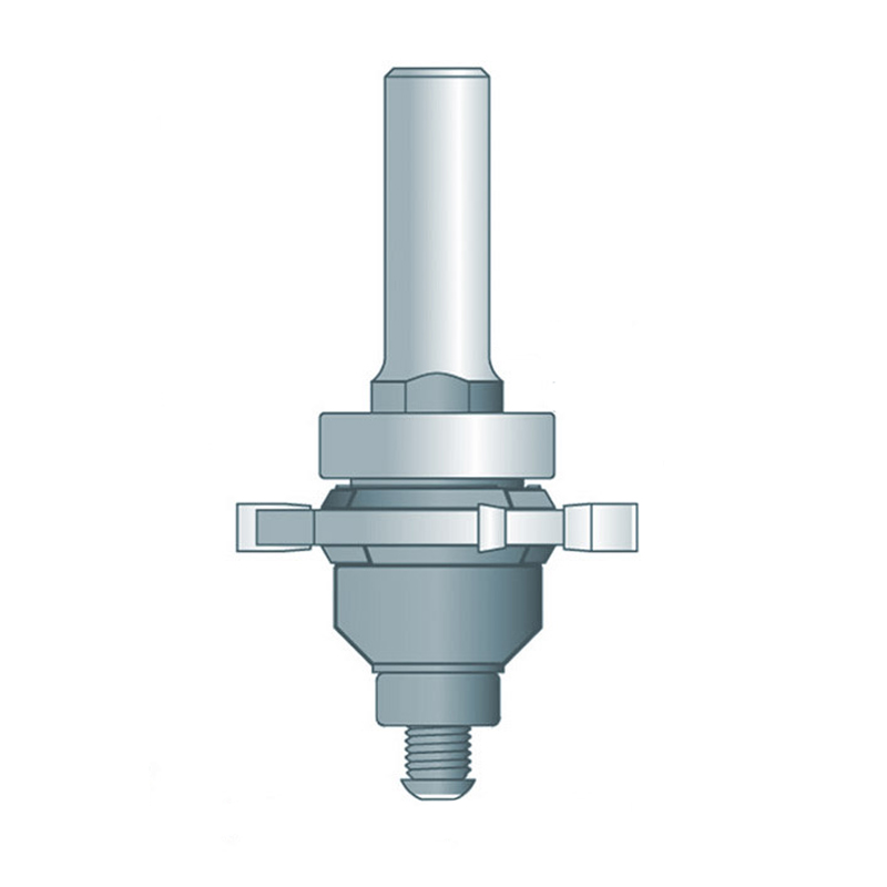 Hm 401-8 traploos verstelbare groeffrees Ø 50 x 3 - 5,5 mm (schacht 8 mm)