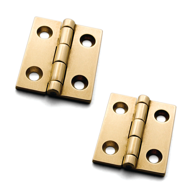 Brusso CB-303 scharnieren 32 x 27 mm messing, 2 stuks