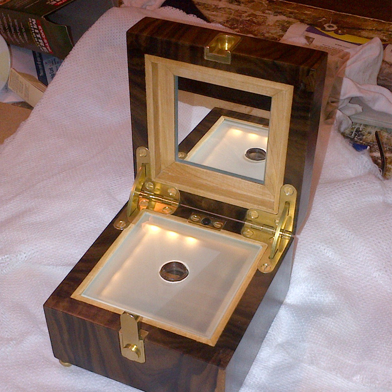Brusso quadrant scharnieren 38 x 44 mm messing, 2 stuks