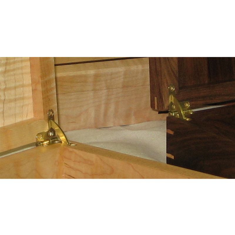 Brusso HD-638 quadrant scharnieren 25 x 25 mm messing, 2 stuks