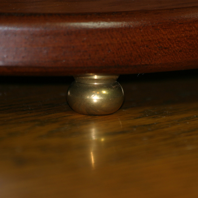 Brusso JB-423 pootjes rond 13 x 10 mm messing, 4 stuks