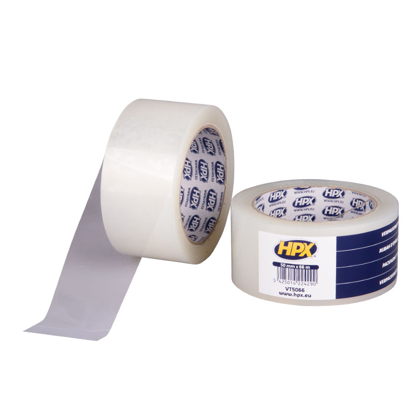 Verpakkingstape transparant 50 mm x 66 meter