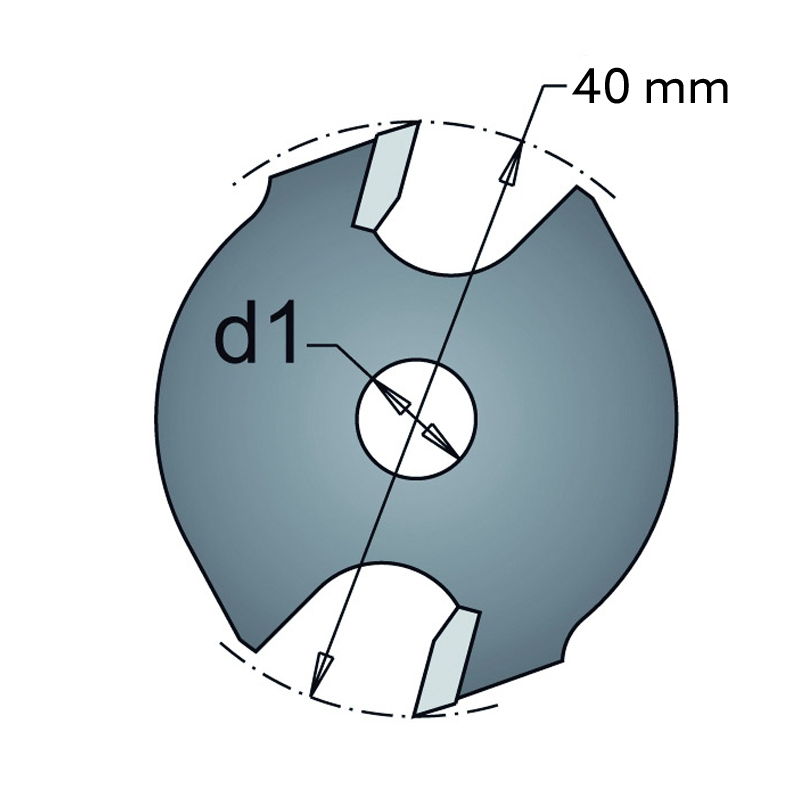 Hm 254 schijffrees Ø 40,0 x 4 mm (asgat 6,35 mm)