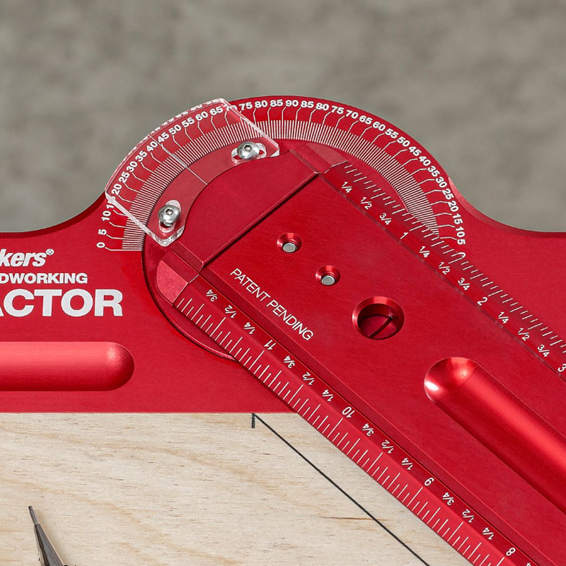 Woodpeckers Protractor head met 600 mm metrische liniaal