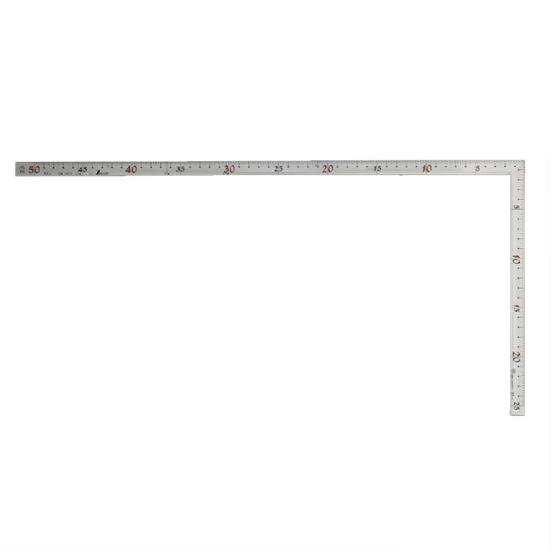 Shinwa Japanse sashigane winkelhaak rvs 2x maataanduiding + square scale 500/250 mm