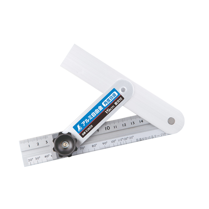 Shinwa Japanse aluminium hoekmeter 150 mm met blokkering