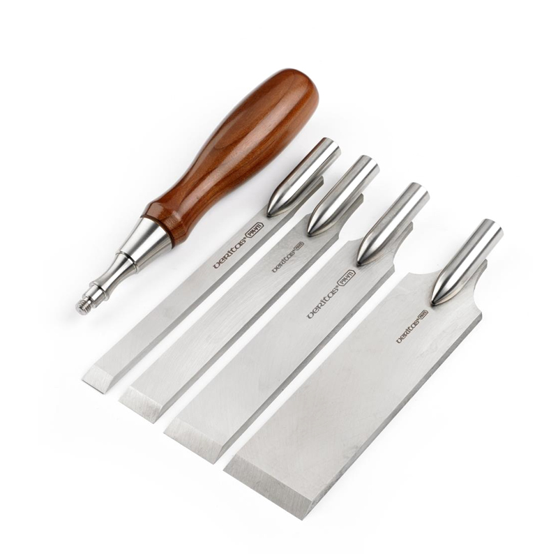 Veritas vlakbeitelset met handvat en 4 beitels, 1/2″, 3/4″, 1″ en 1-1/2″