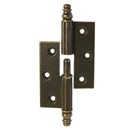 Meubelpaumelle gebronsd 50 x 40 mm met vaasknop rechts