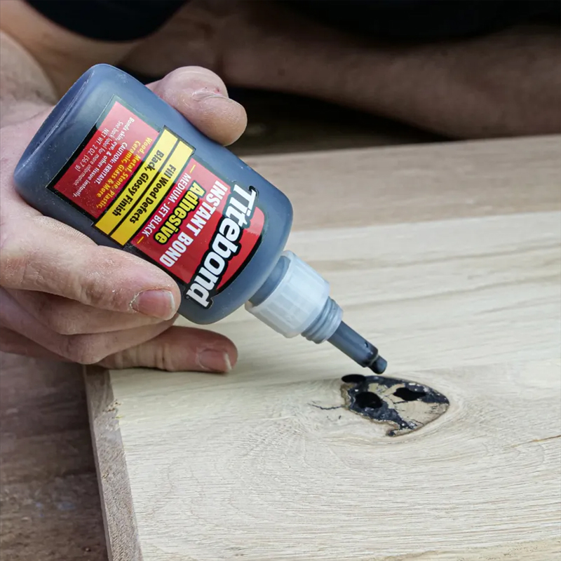 Titebond instant jet black glue medium 59 ml - sneldrogend