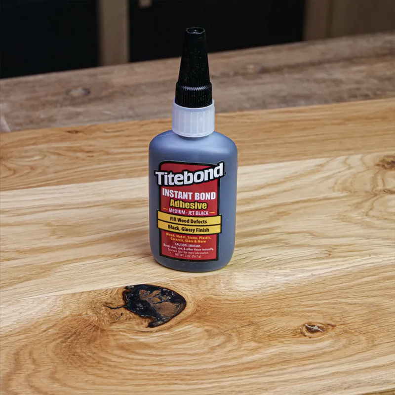 Titebond instant jet black glue medium 59 ml - sneldrogend