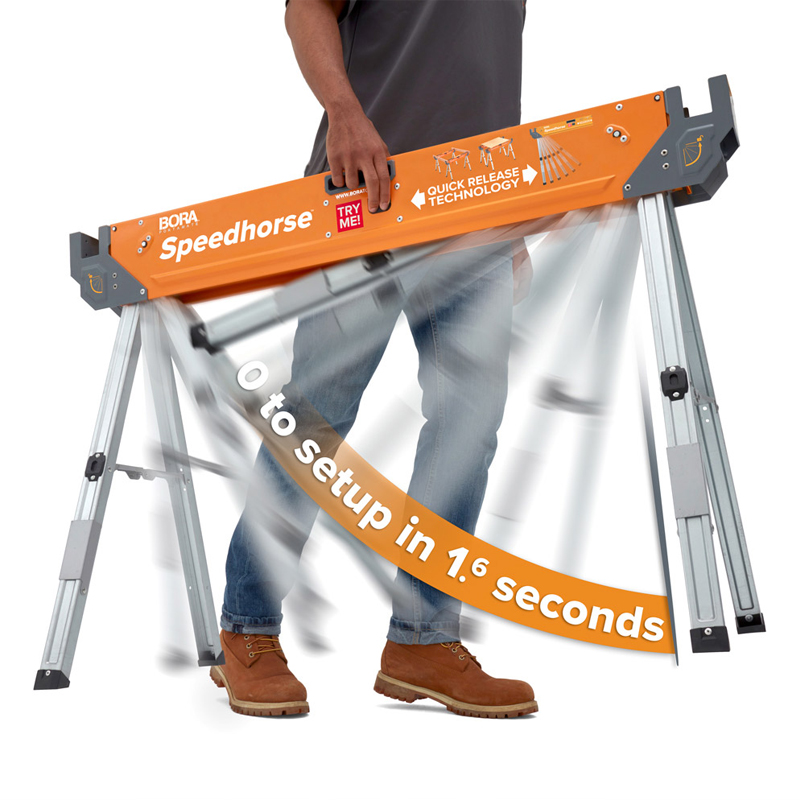 Bora PM-4500T Speedhorse set van 2 stalen werkbokken