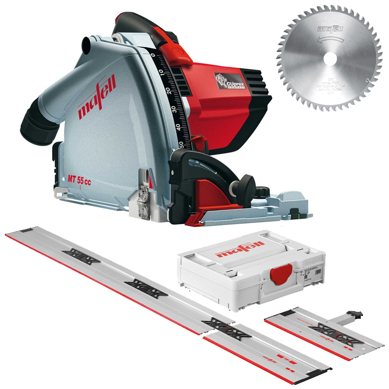 Mafell invalzaag MT 55 CC MidiMax met F-MS compacte geleidelinialenset