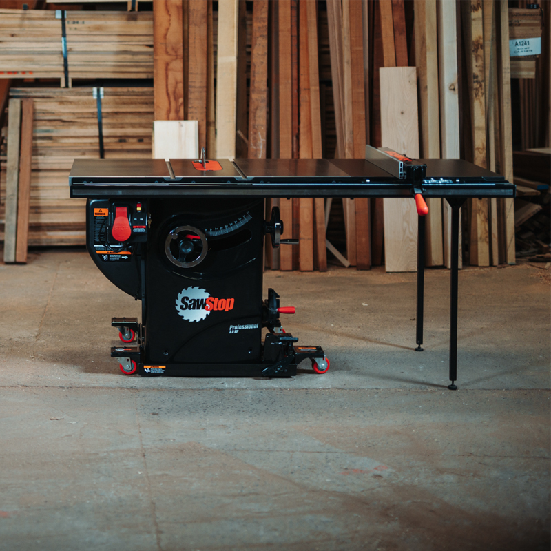 SawStop Industrial hydraulisch onderstel voor de Professional Cabinet tafelcirkelzaag