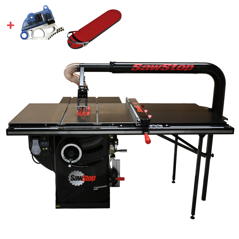 SawStop Professional Cabinet tafelcirkelzaag 915 mm met zwevende bovenarm, Dado insert en rem, 2200 Watt - pre-order incl. gratis Revolution verstekgeleider