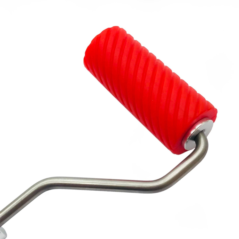 Set siliconen lijmbak met siliconen roller 75 mm