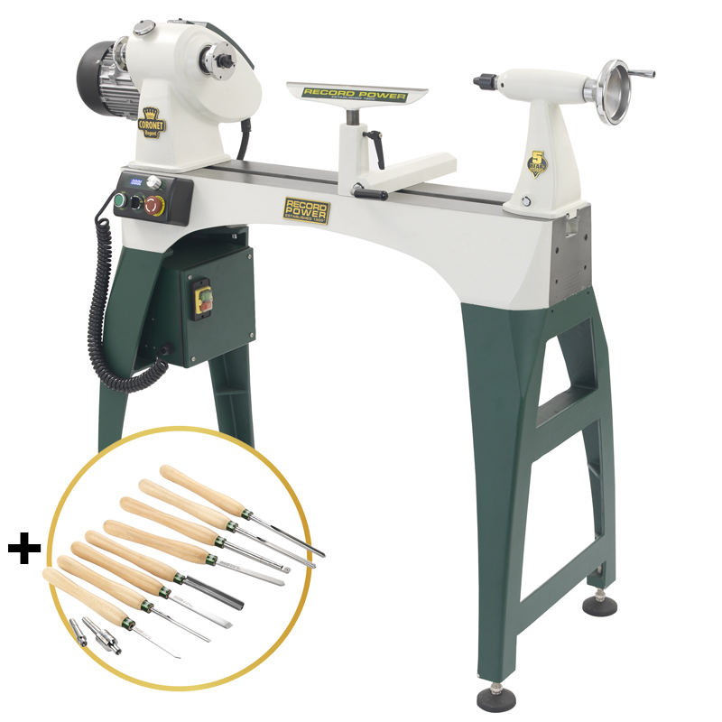Record Power Coronet Regent houtdraaibank M33x3,5 incl. onderstel