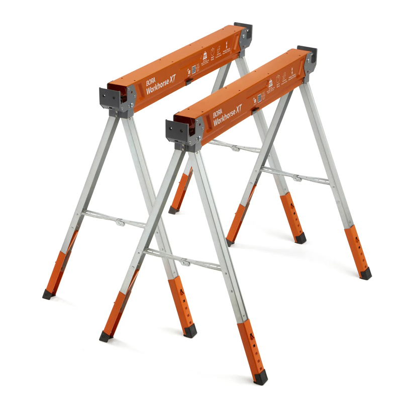 Bora PM-3360T verstelbare Workhorse XT set van 2 stalen werkbokken