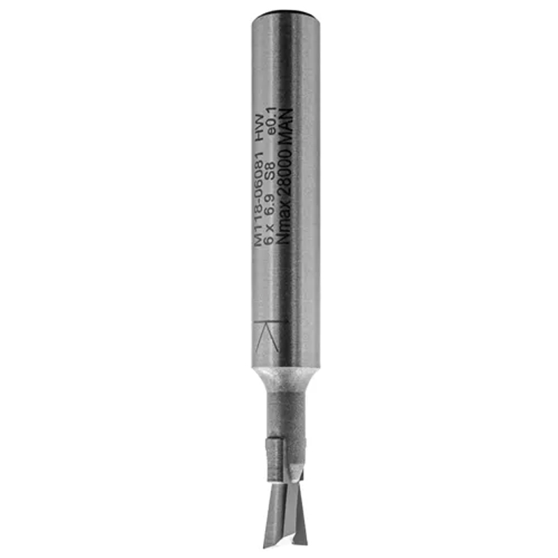 Zwaluwstaartfrees 6 x 6,9 mm schacht 8 mm