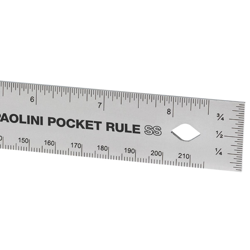 Woodpeckers Paolini rvs zak liniaal 150 mm