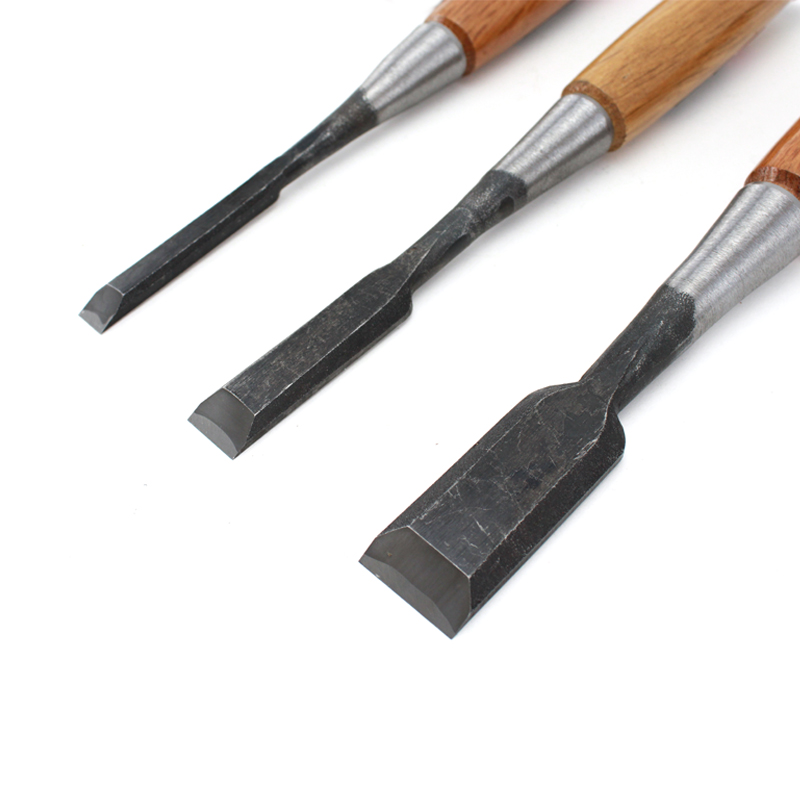 Japanse steekbeitelset met gelamineerd koolstofstaal 9, 15 en 24 mm