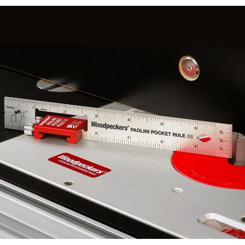 Woodpeckers Paolini rvs zak liniaal 200 mm