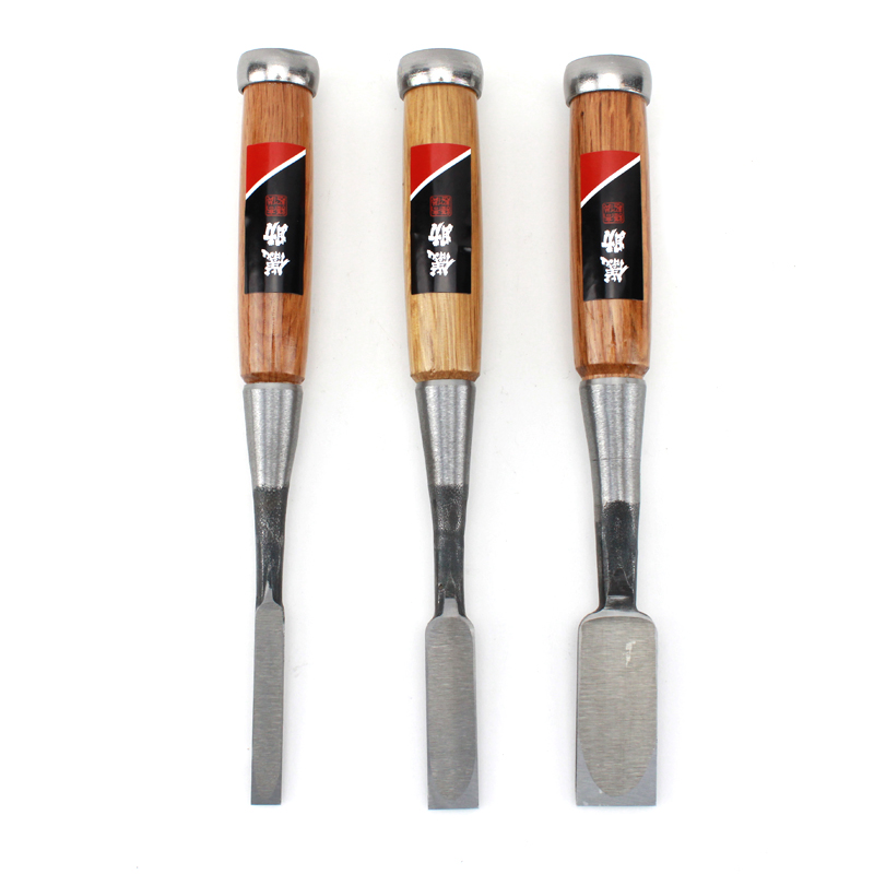 Japanse steekbeitelset met gelamineerd koolstofstaal 9, 15 en 24 mm