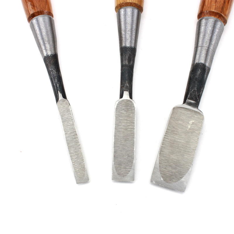 Japanse steekbeitelset met gelamineerd koolstofstaal 9, 15 en 24 mm