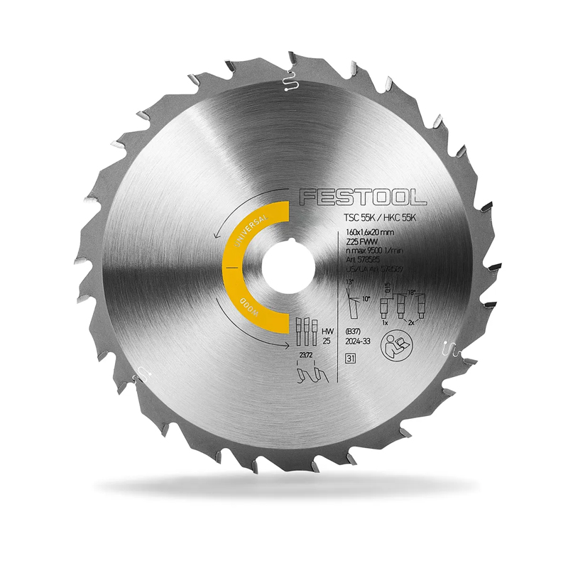 Festool cirkelzaagblad wood universal 160 x 1,6 x 20 mm FWW25