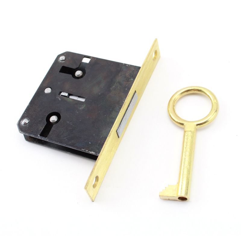 Meubel insteekslot 30 mm met messing sleutel