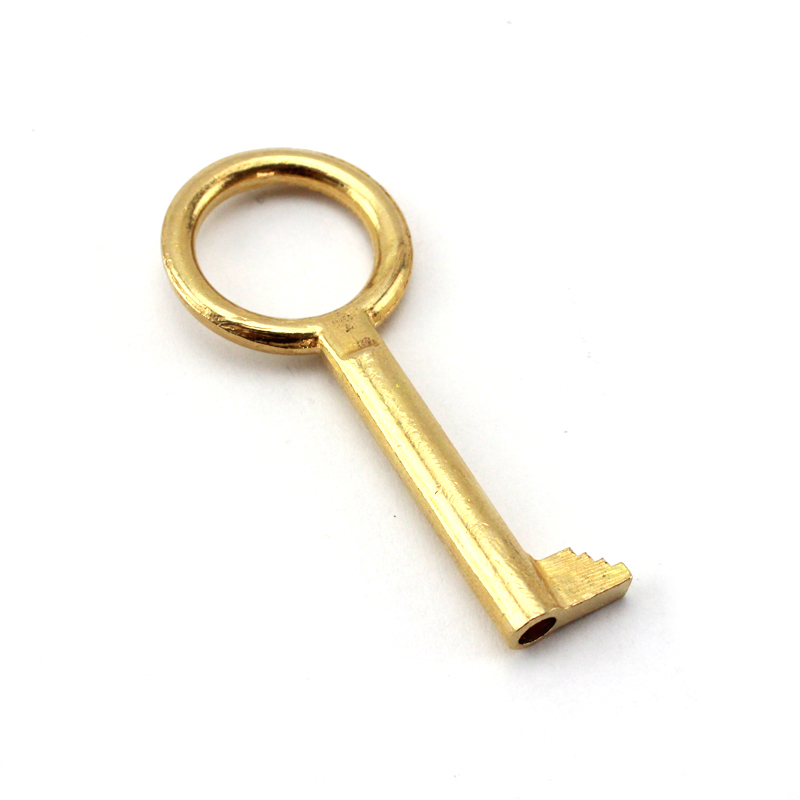 Meubelsleutel messing voor insteekslot 55 mm