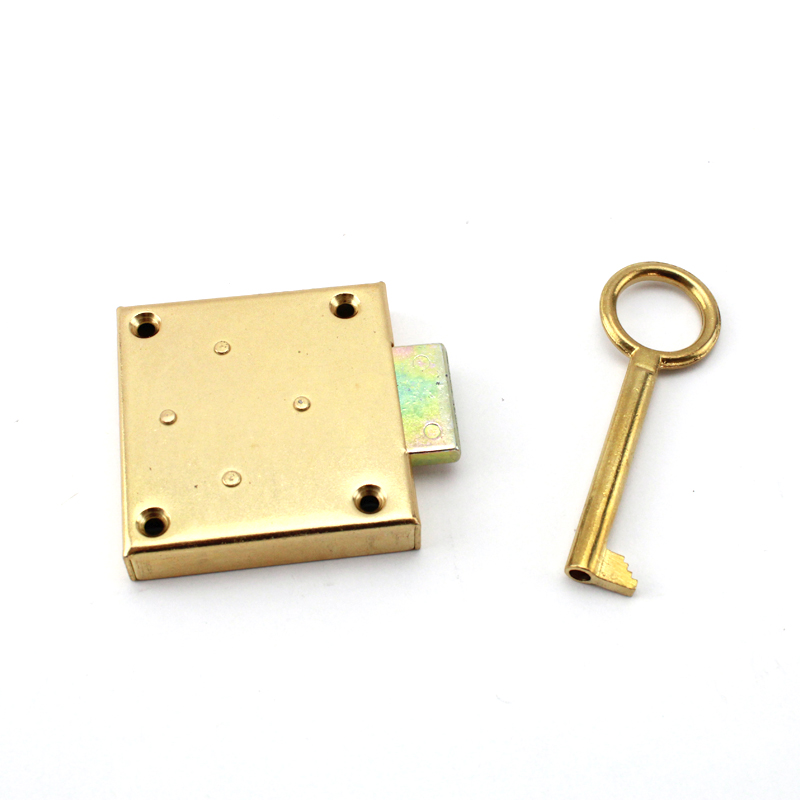 Meubel opbouwslot messing 30 mm