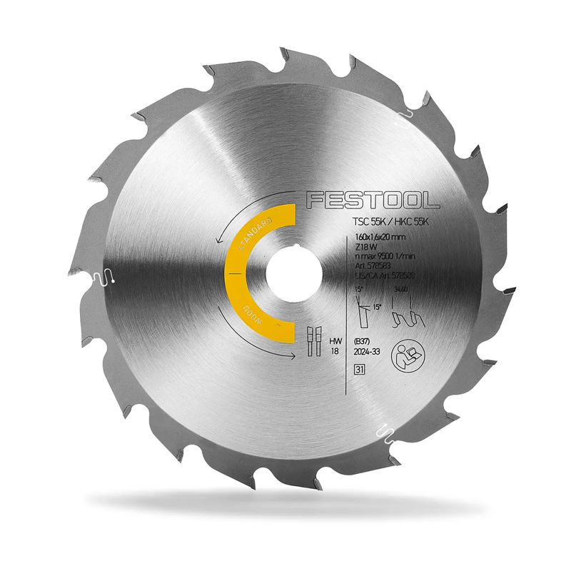 Festool cirkelzaagblad wood universal 160 x 1,6 x 20 mm W18