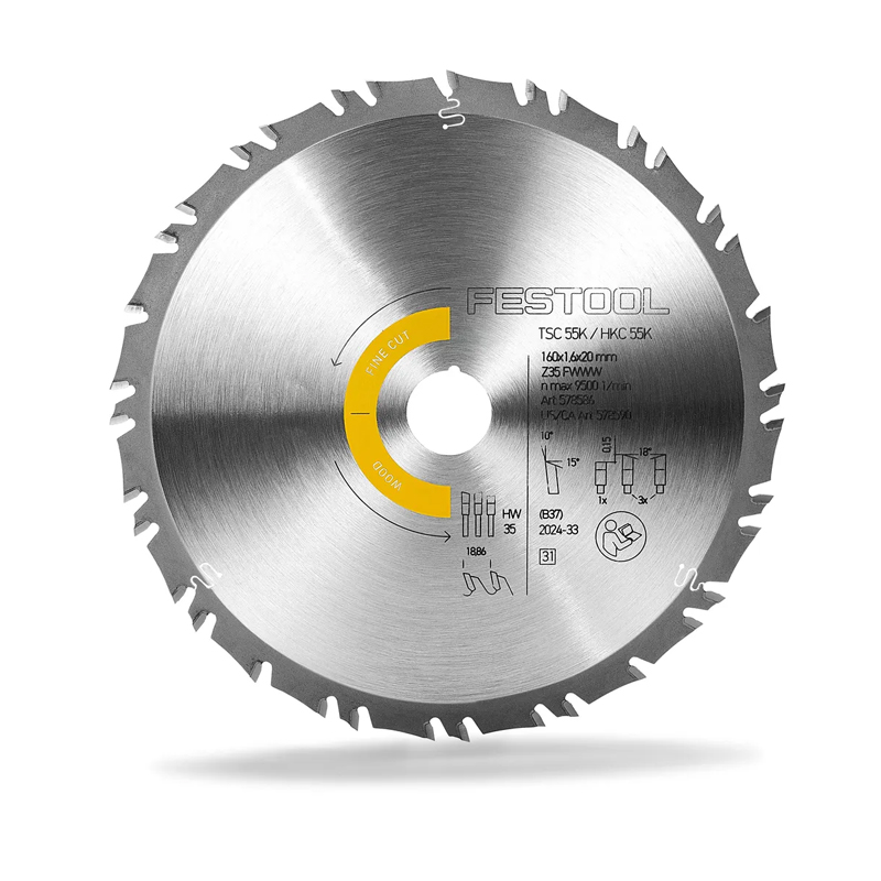 Festool cirkelzaagblad wood fine cut 160 x 1,6 x 20 mm FWWW35