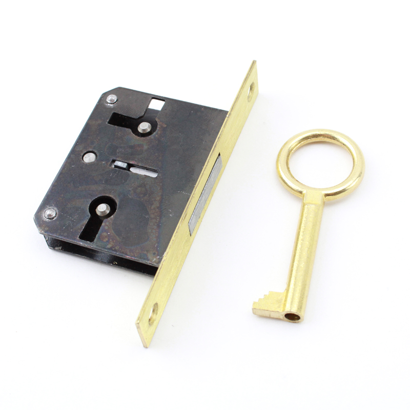 Meubel insteekslot 20 mm met messing sleutel
