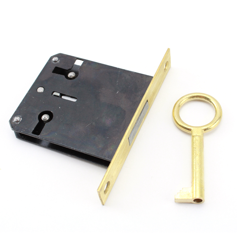 Meubel insteekslot 40 mm met messing sleutel