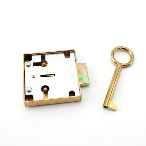 Meubel opbouwslot messing 30 mm