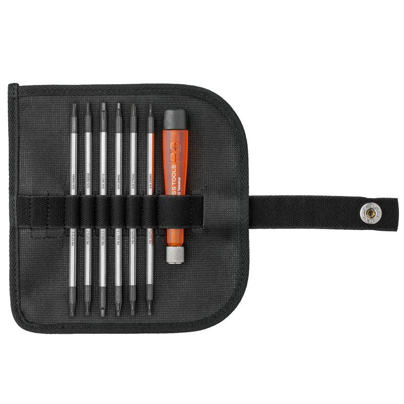 PB Swiss Tools precisie schroevendraaierset 6 losse klingen en handvat