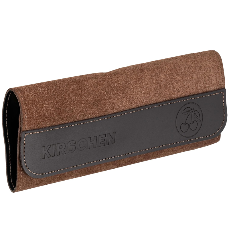 Kirschen schraapstaalset met aanzetstaal in lederen etui 4-delig