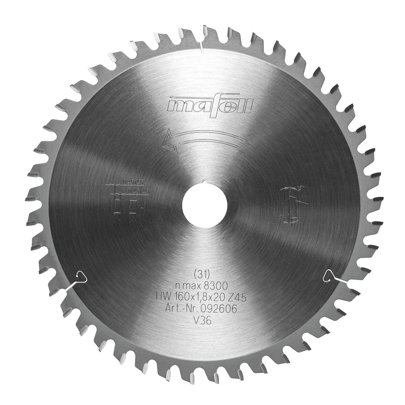 Mafell cirkelzaagblad HM 160 x 1,2/1,8 x 20 mm Z46 WZ/FA